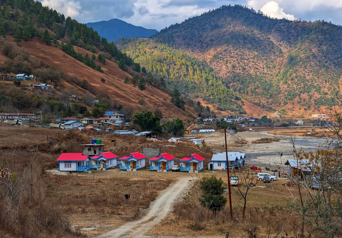Sangti Valley near Dirang, Arunachal Pradesh, wintering ground for Black-necked Cranes