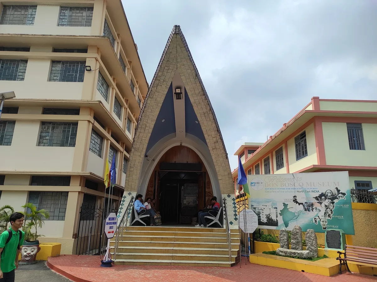 Don Bosco Museum of Indigenous Cultures, Shillong, seven-floor museum covering all Northeast Indian tribes, with panoramic skywalk at the top