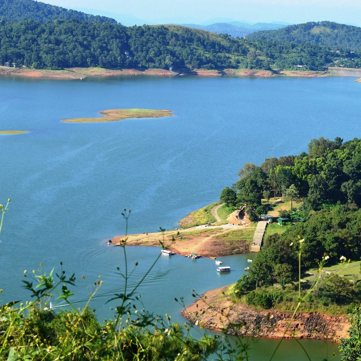 Umiam Lake (Barapani), 15 km from Shillong, 222 sq km man-made reservoir surrounded by pine-covered Khasi Hills, with water sports managed by Meghalaya Tourism