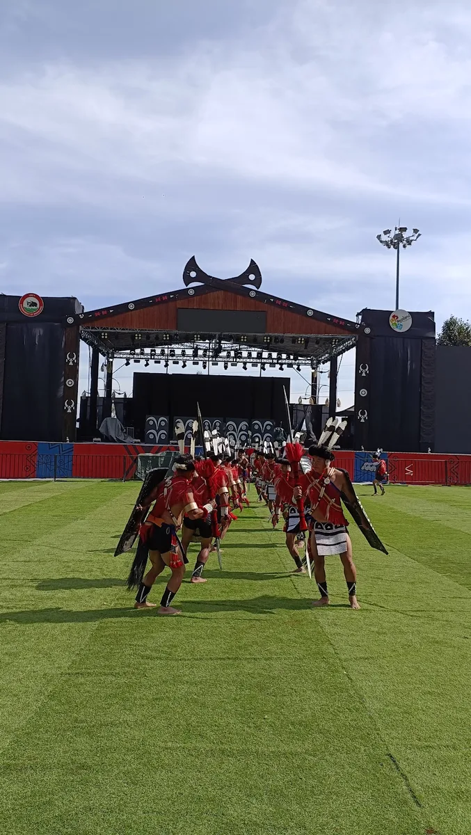 Kisama Heritage Village near Kohima, Nagaland, the main venue for the Hornbill Festival, with tribal morungs representing each of Nagaland's 17 tribes