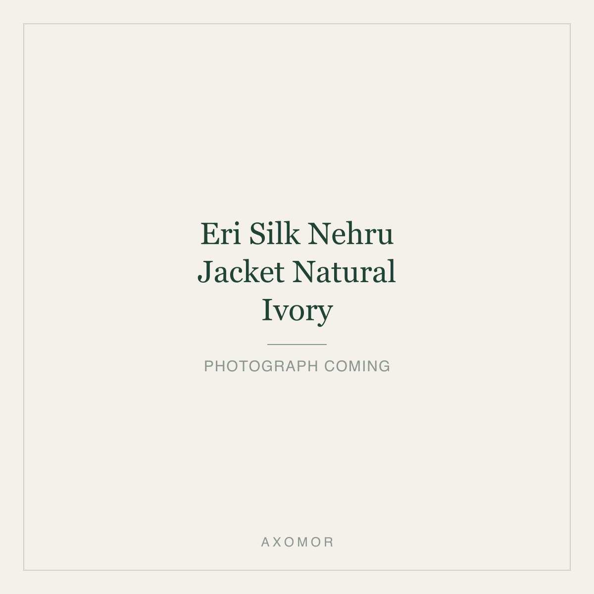 Eri Silk Nehru Jacket, Natural Ivory