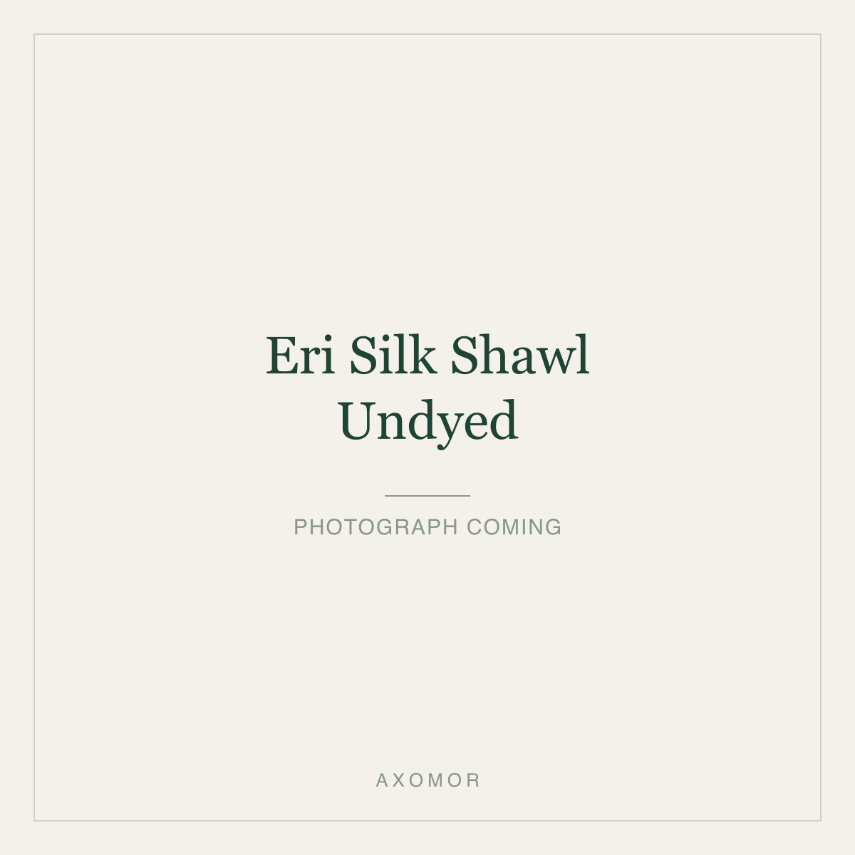 Eri Silk Shawl, Undyed