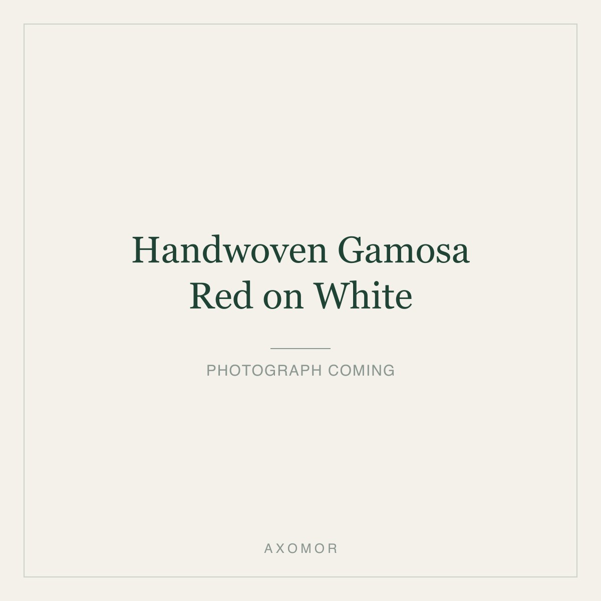 Handwoven Gamosa, Red on White