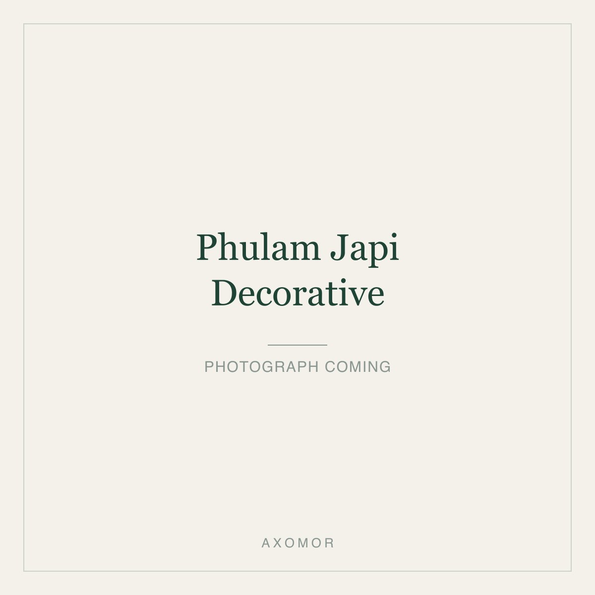 Phulam Japi, Decorative