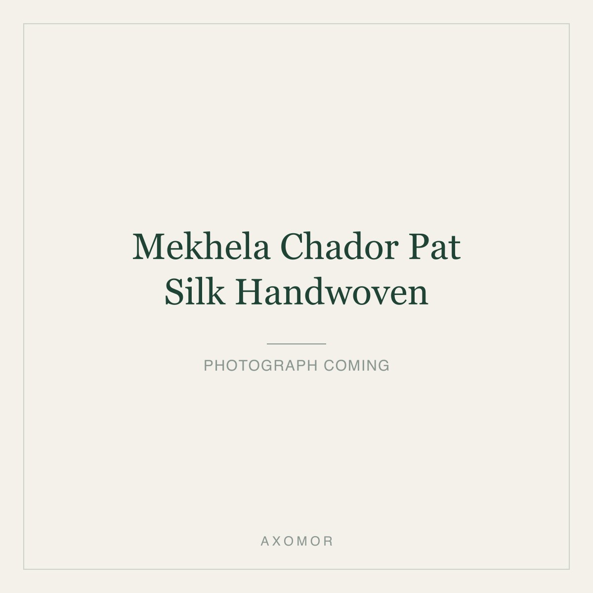 Mekhela Chador, Pat Silk, Handwoven