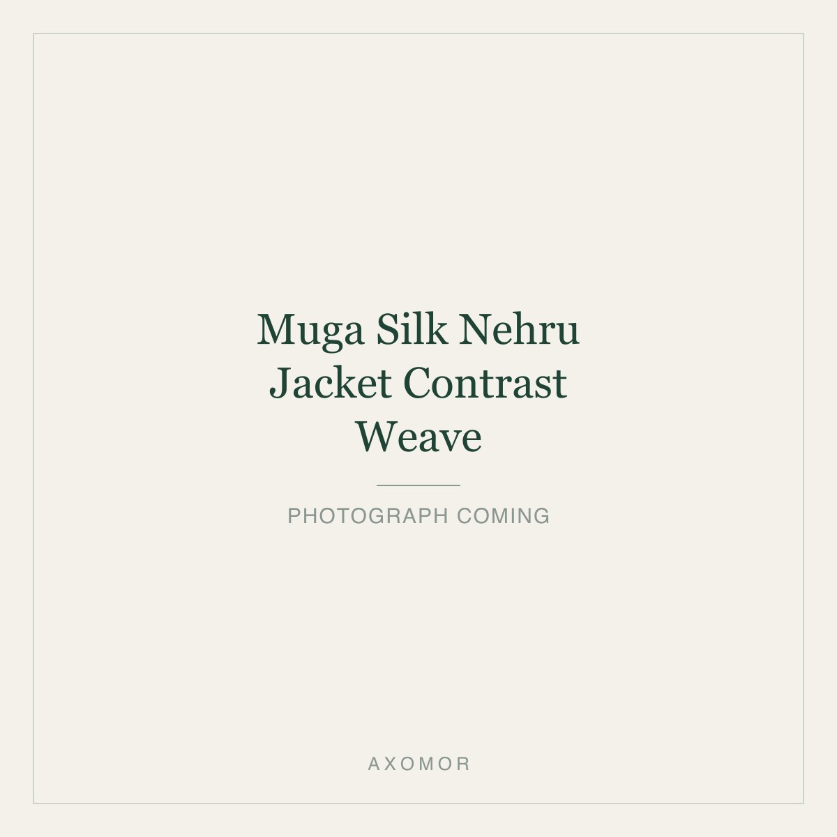 Muga Silk Nehru Jacket, Contrast Weave