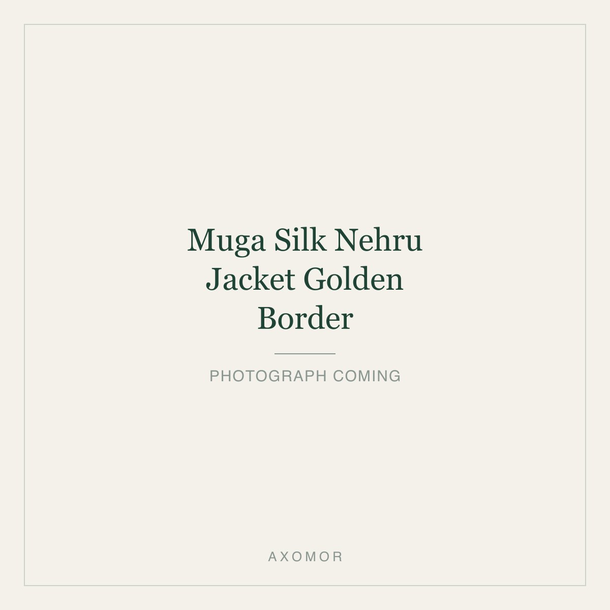 Muga Silk Nehru Jacket, Golden Border
